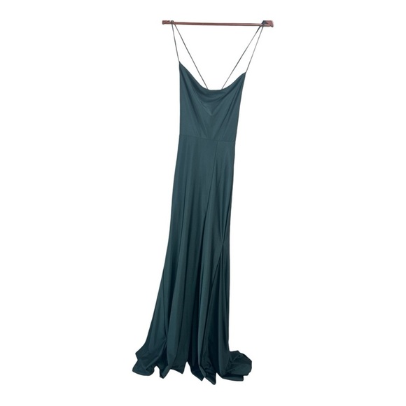 Cynthia & Sahar Evergreen CS105 Full length Luxe Stretch Satin Evening gown XS - Picture 4 of 15